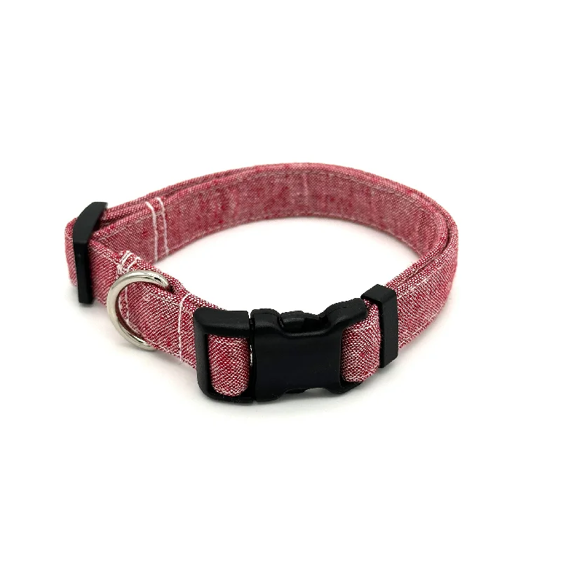 ### Dog accessoriesRed Chambray Dog Collar