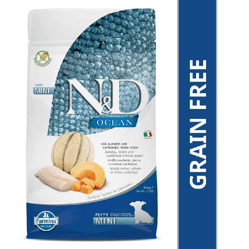 ---Farmina N&D Ocean Codfish Pumpkin & Cantaloupe Melon Puppy Mini Dry Food (Limited Shelf Life)