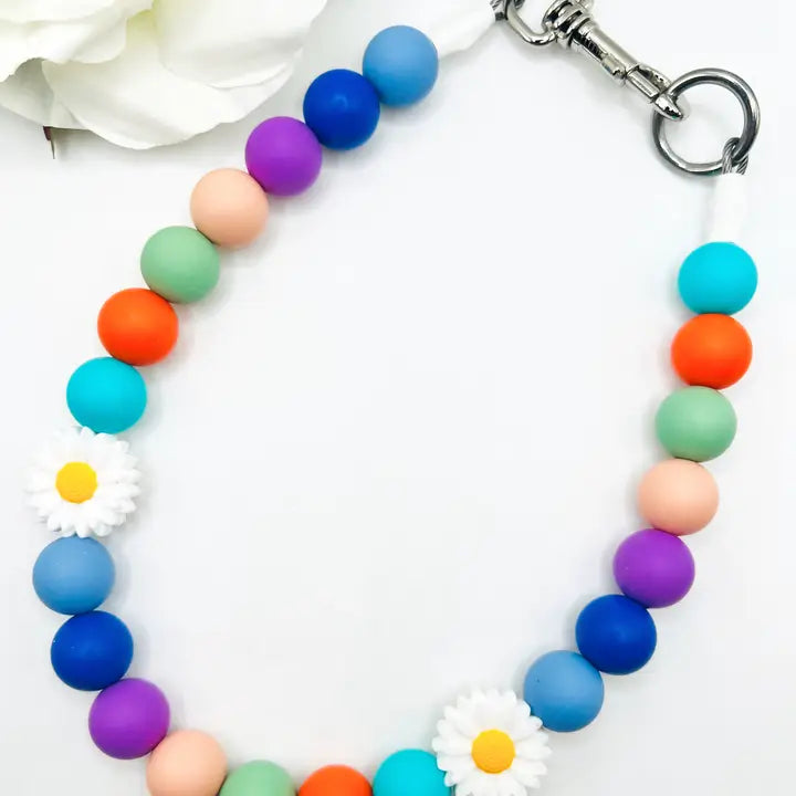 Pet easy-to-wear and take-off design clothes1970's Groovy Vibes Vintage Glam Beaded Collar