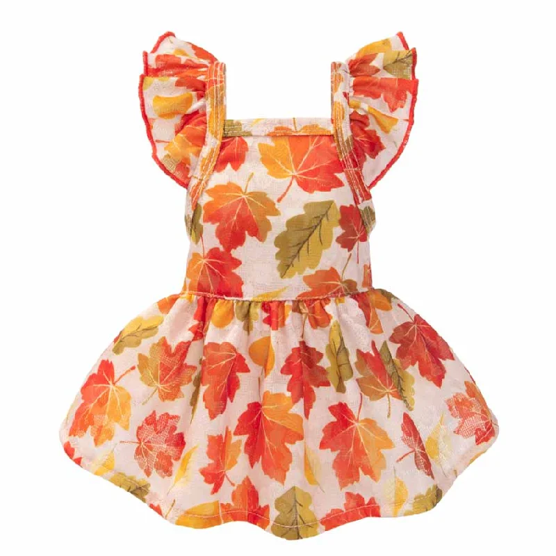Pet sun protection clothesMaple Ruffle Fall Dress