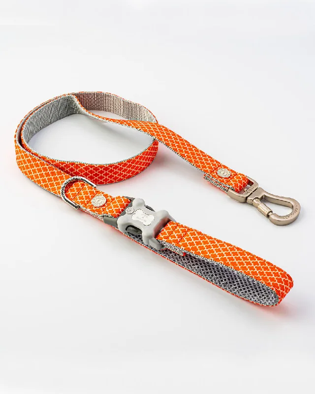  . **Cat comb to remove hair balls**Orange Geometric Fabric Dog Lead