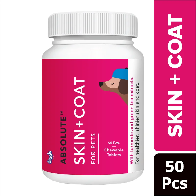 ---Drools Absolute Skin & Coat Supplement Tablets for Dogs