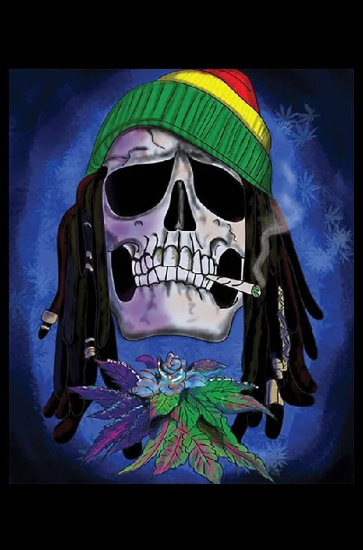  -Splash-proof food bowl AND Anti-choking slow food bowlRasta Skull Fleece Blanket