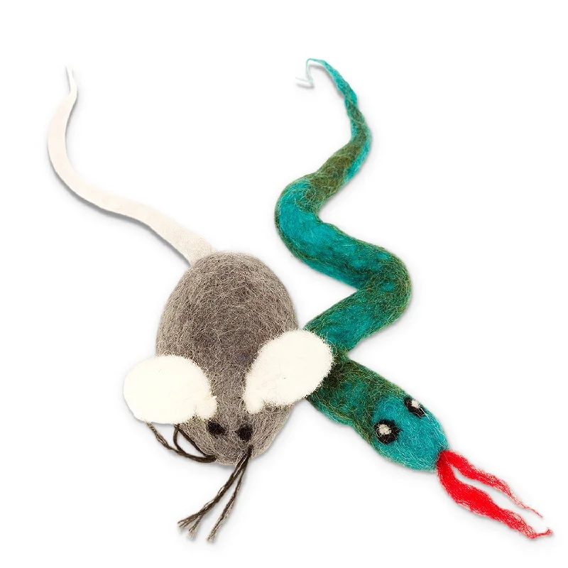  -Non-contact cat thermometerDDKC Snake Mouse Wool Cat Toy 2 Pack