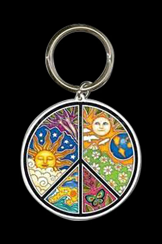 - Cat stress soothing sprayRound Dan Morris Peace Sign Metal Keychain