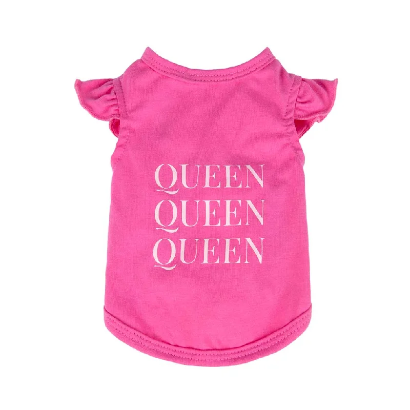 ---Ruffle Sleeves Queen Dog Shirt