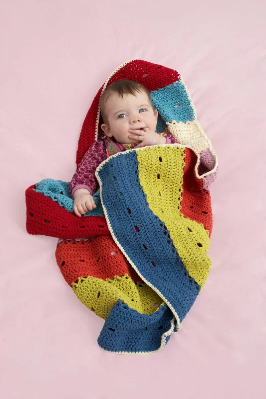  -Anti-slip claw protection raincoat FOR dogsBig Stripes Small Throw Pattern (Crochet)