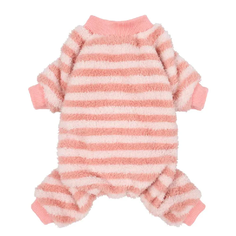 - Cat hair ball removal and hair removal creamFleece Striped Dog Pajamas
