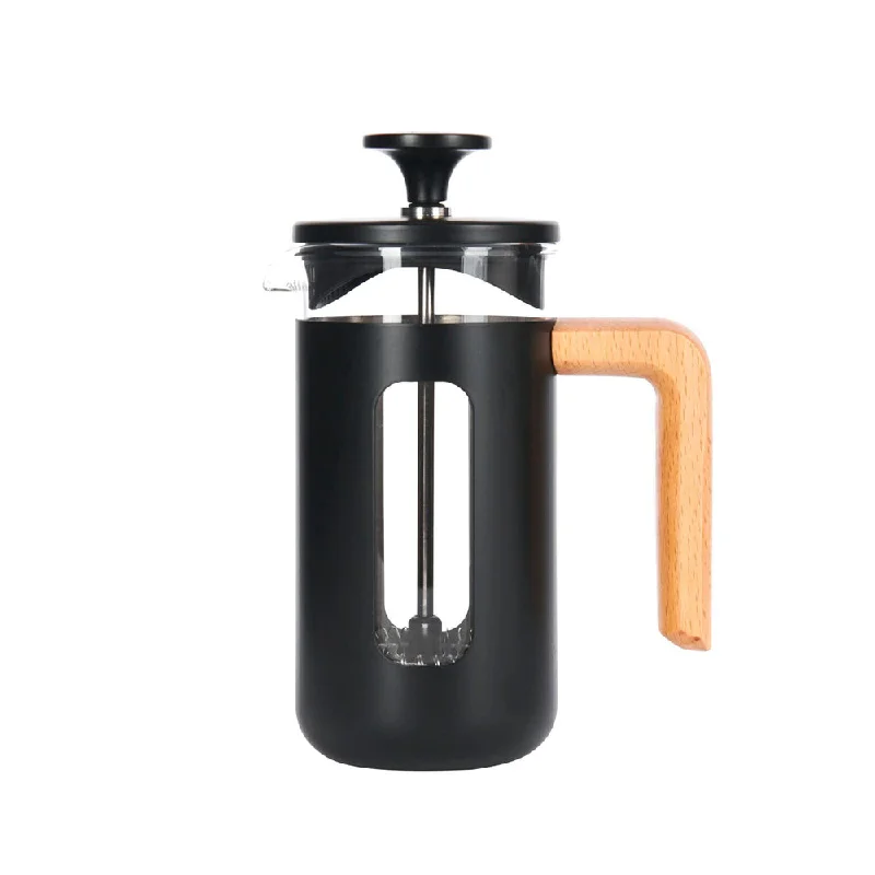 ---La Cafetiere Pisa 3-Cup 350ml Stainless Steel/Glass French Press (Black)