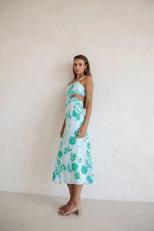 Feliz Midi Dress - Corsage Blue