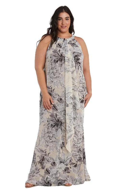 R&M Richards 9305W Long Plus Size Formal Dress