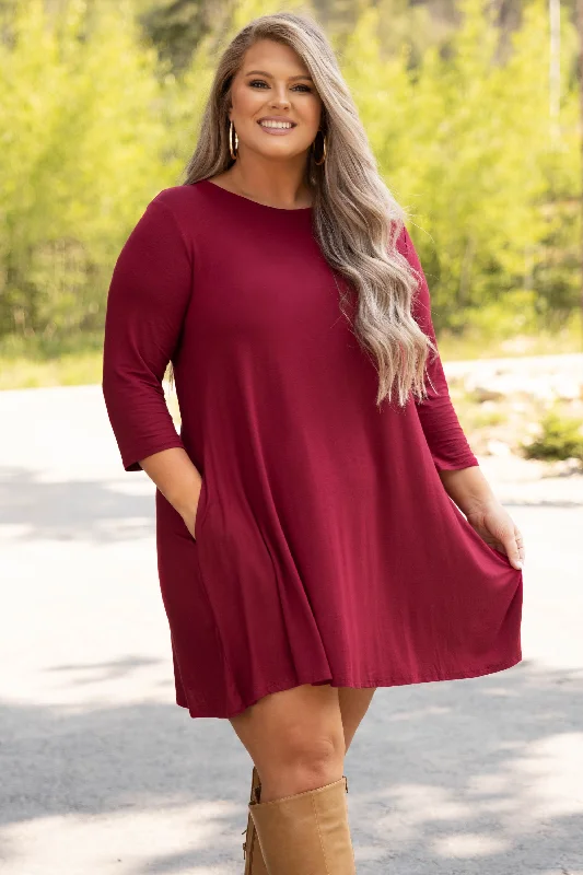 Infinite Glory Dress, Dark Burgundy