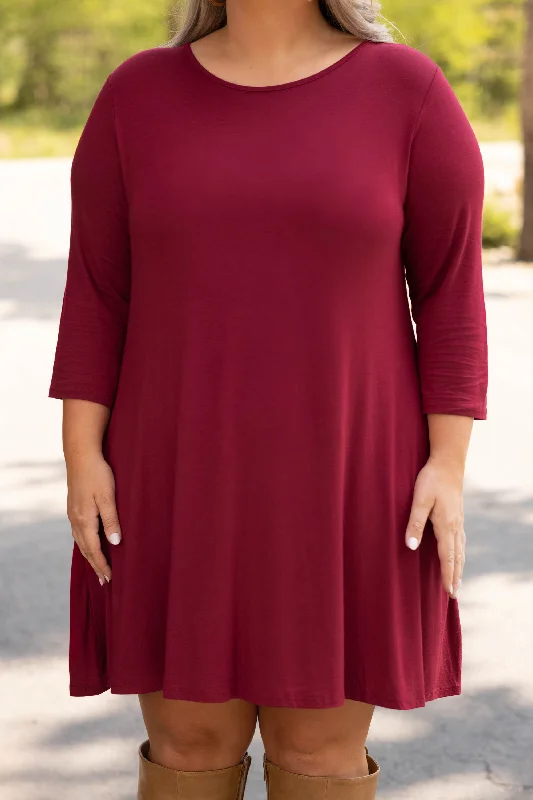 Infinite Glory Dress, Dark Burgundy