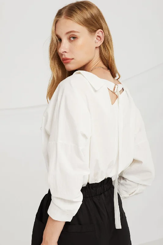 Lauren D-Ring Tie Back Blouse