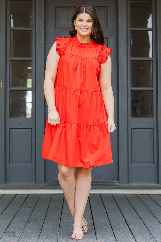 Rhythm Of Life Dress, Red