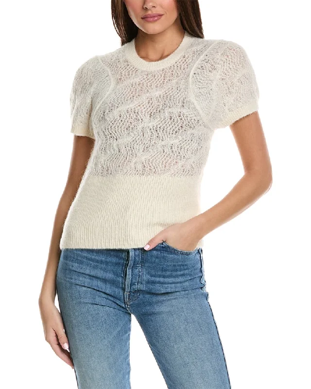 3.1 Phillip Lim Lace Alpaca & Wool-Blend Top