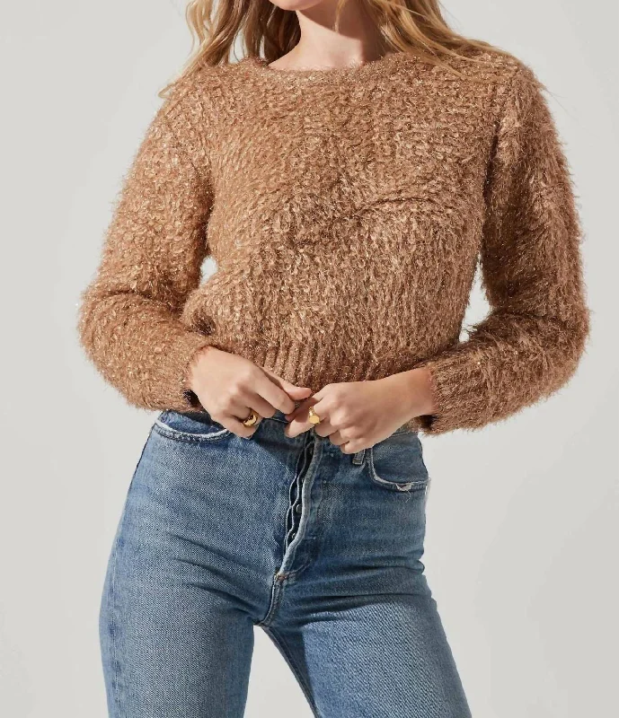 Alma Sweater In Taupe Gold