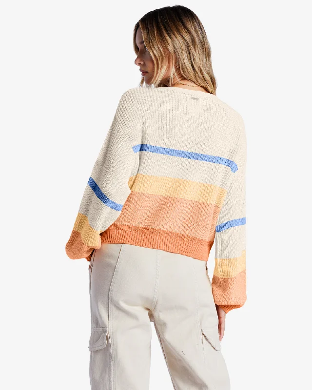 Changing Tides Pullover Sweater - Light Melon