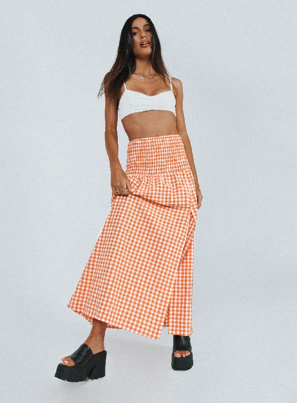 Jamilla Maxi Skirt Orange