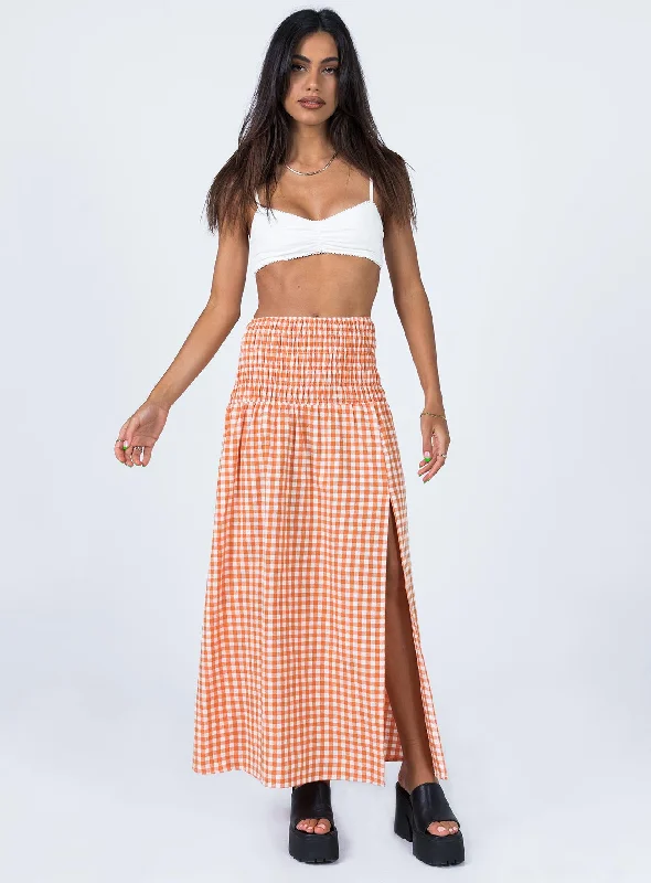 Jamilla Maxi Skirt Orange