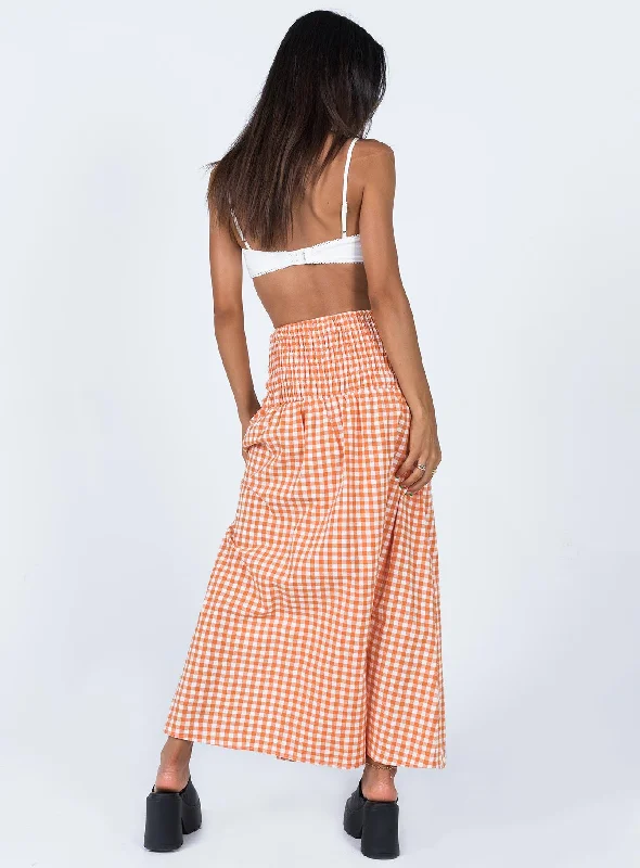 Jamilla Maxi Skirt Orange