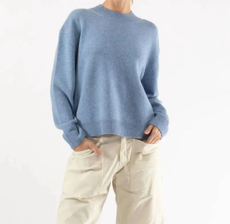 Mouline Boy Crew Sweater In Sky