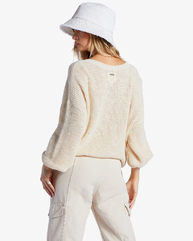 No Worries Sweater - White Cap