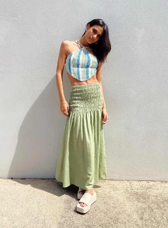 Porto Maxi Skirt Green