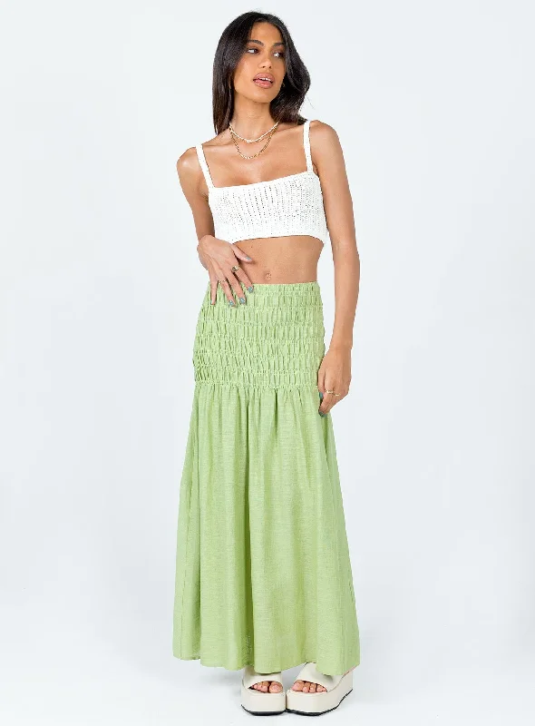 Porto Maxi Skirt Green