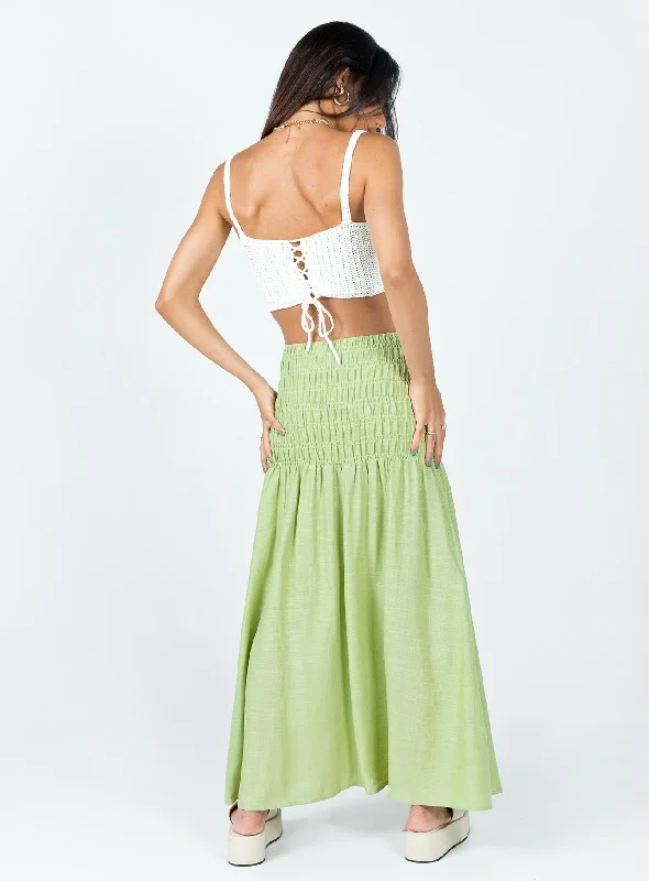 Porto Maxi Skirt Green