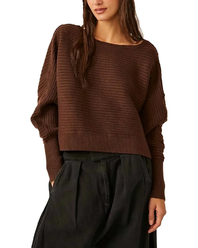 Sublime Pullover Sweater In Chocolate Lava