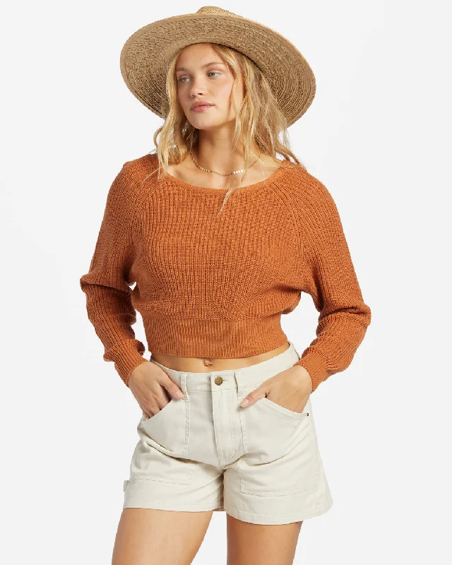 Sun Soaked V-Neck Sweater - Toffee