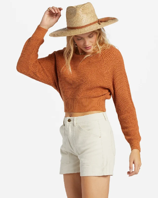 Sun Soaked V-Neck Sweater - Toffee