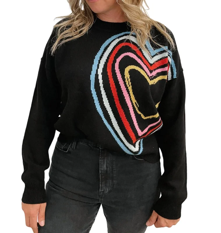 Sydney Sweater In Rainbow Connection Black