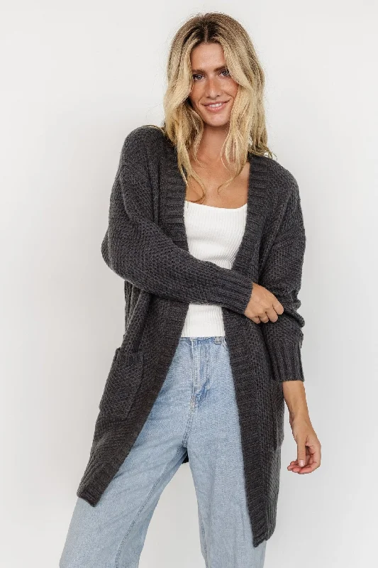 Theodora Knit Cardigan | Charcoal