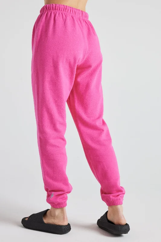 Electric Fleece Joggers - Pink Yarrow