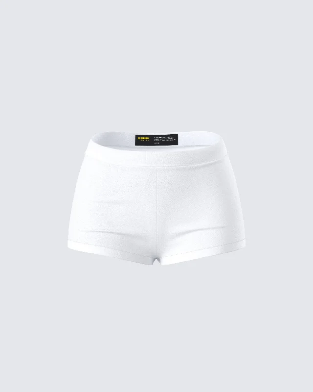 Gaia White Graphic Mini Short