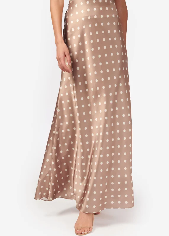 Prue Skirt Macadamia Dot