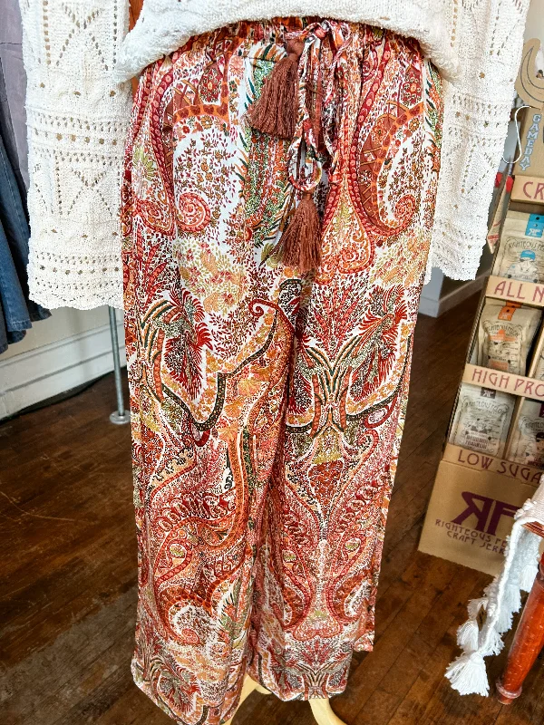 Sunset on the Beach Paisley Wide Leg Pants