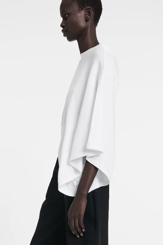 Asymmetric One-sleeve T-shirt White