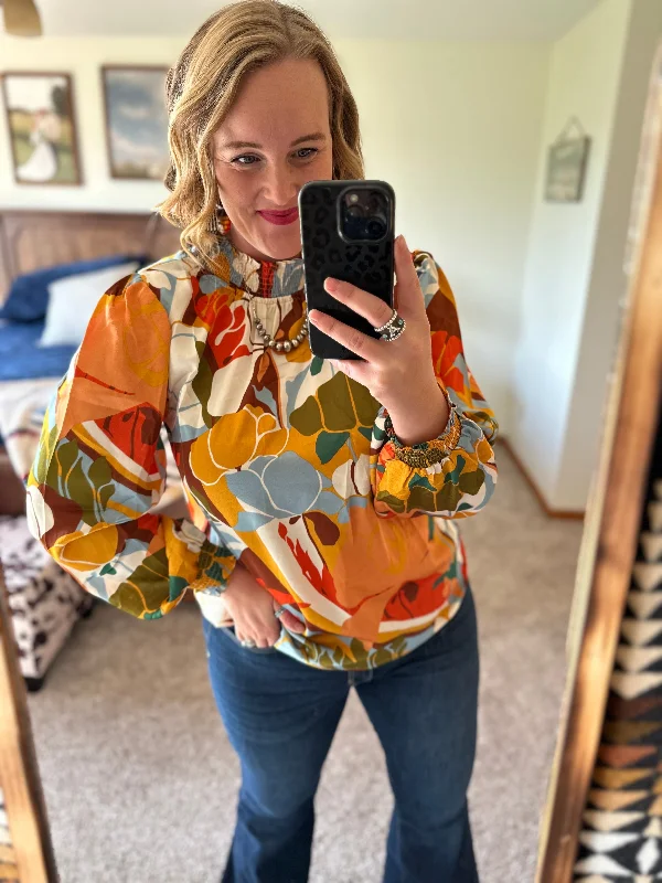 Autumn Florals Top