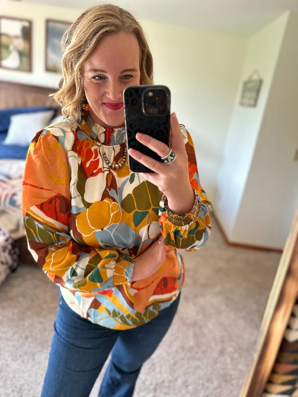 Autumn Florals Top