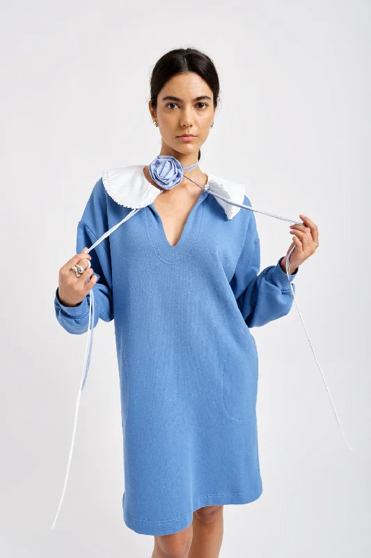 Darcy Sweater Dress Periwinkle Bue