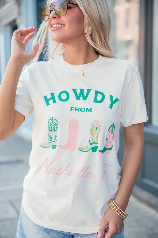 Howdy From Nashville Ivory Comfort Colors Graphic Tee DOORBUSTER