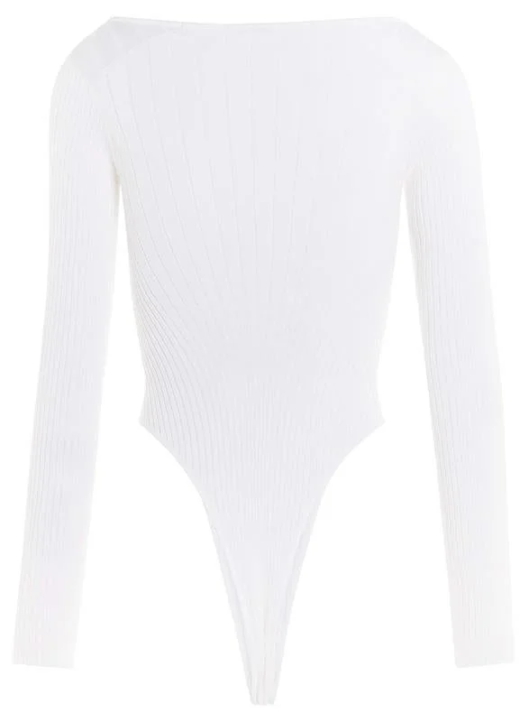 White knitted M bodysuit