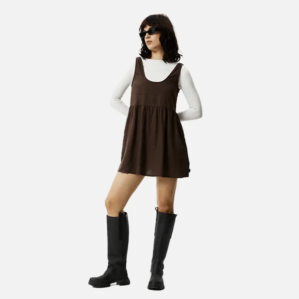 Afends Jesse Hemp Mini Dress - Coffee