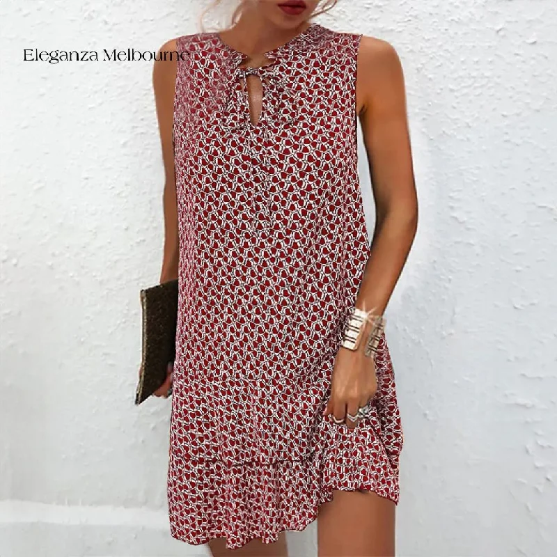 Eleganza Melbourne | Emy Elegant Printed Mini Dress