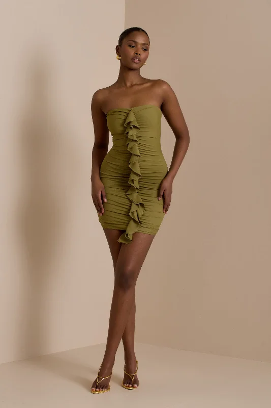 SS Premium Khaki Ariel Mini Dress