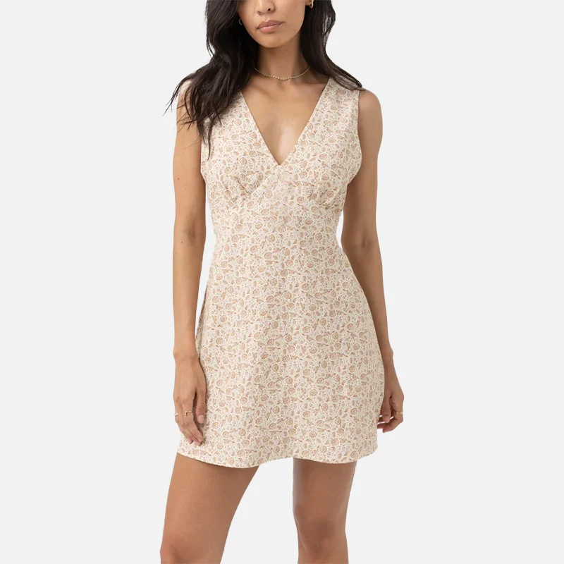 Rhythm Nazare Paisley Mini Dress - Clay