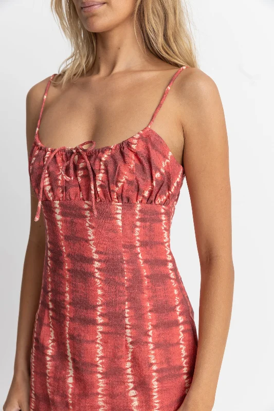 Sahara Tie Dye Mini Dress Red